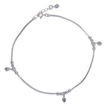 Load image into Gallery viewer, 925 Sterling Silver Beaded Crystal Charm Single Anklet for Women
