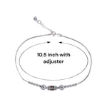 Load image into Gallery viewer, 925 Sterling Silver Multi CZ Beaded Single Anklet for Women
