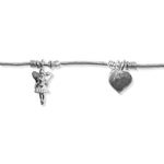 Load image into Gallery viewer, 925 Sterling Silver Plain Chain with Heart Charm Single Anklet for Women