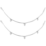 Load image into Gallery viewer, Taraash silver anklets women
