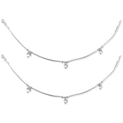 Taraash silver anklets women