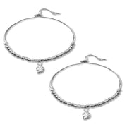 Taraash silver anklets for women pure silver