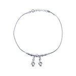 Load image into Gallery viewer, 925 Sterling Silver Musical Symbol Charm Chain Single Anklet for Women