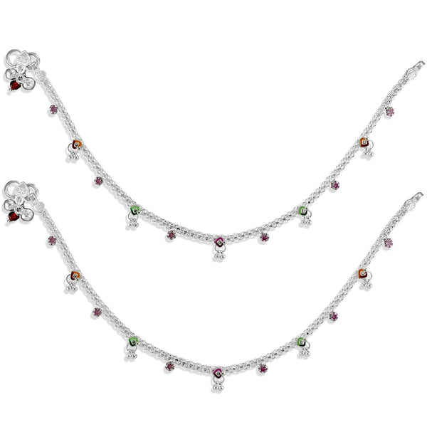 Taraash pure silver anklets