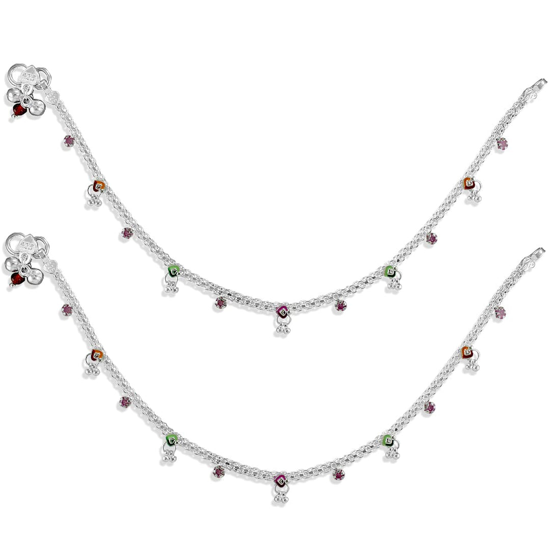 Taraash pure silver anklets