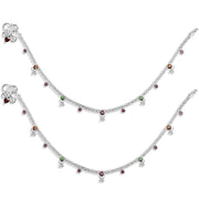 Taraash pure silver anklets