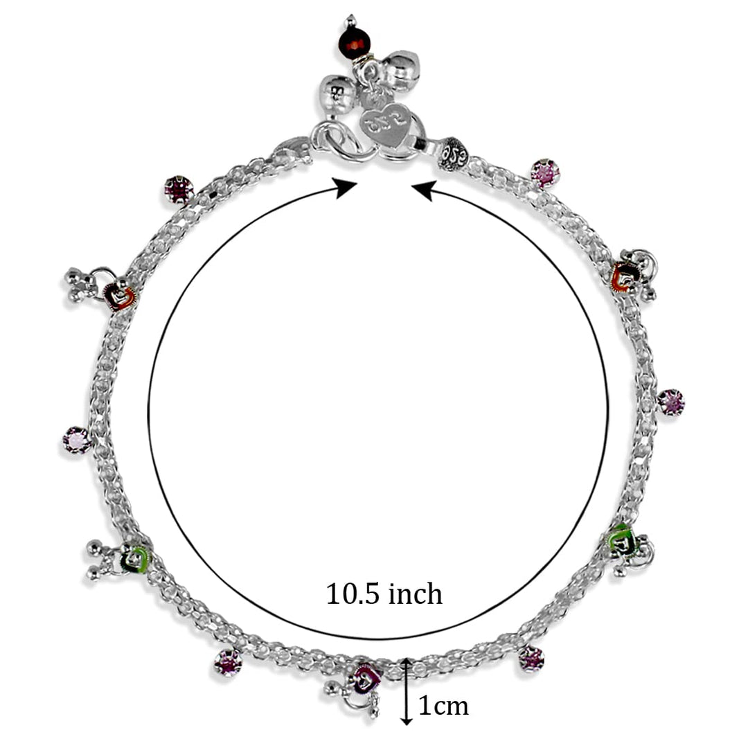 Taraash anklet for women silver