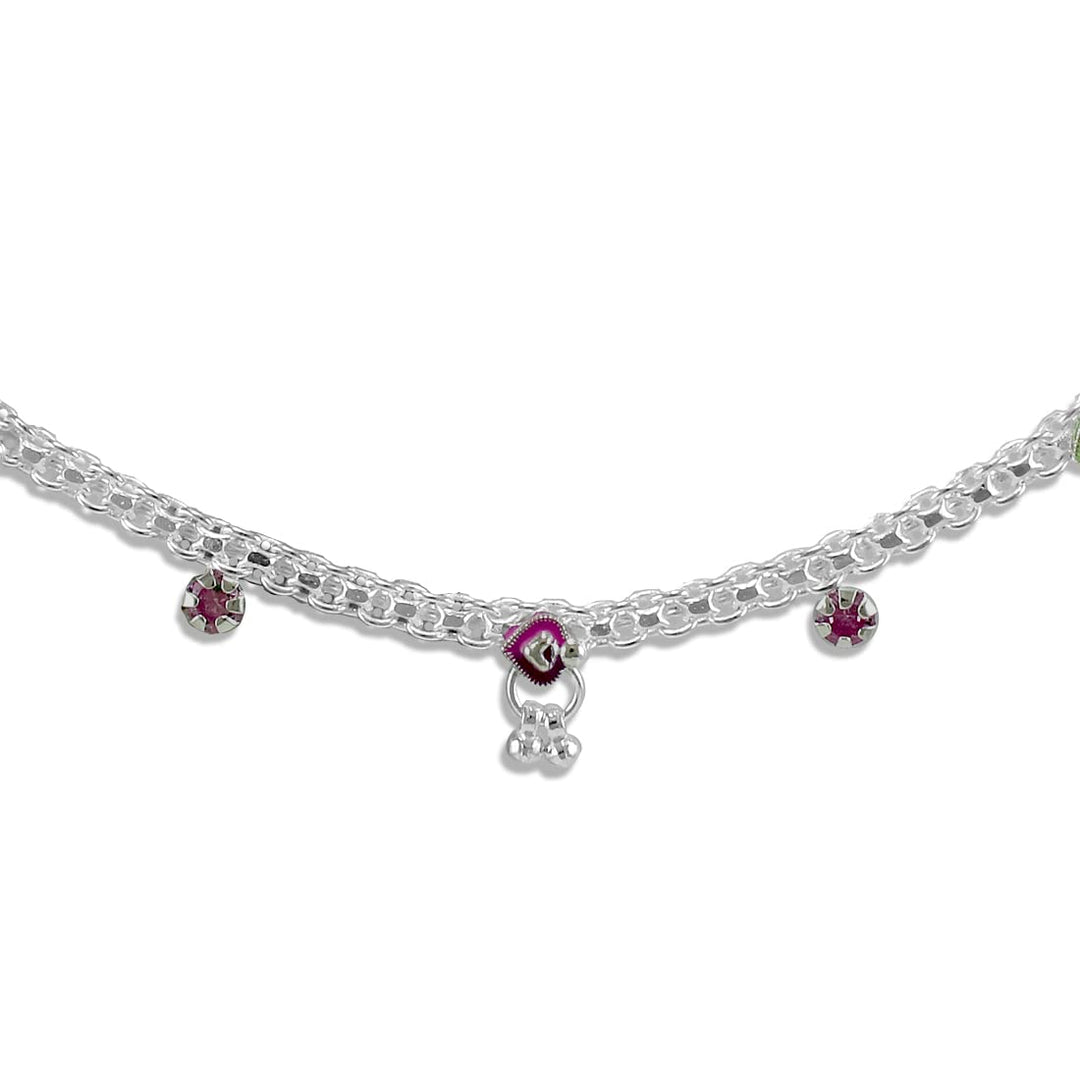 Taraash silver anklet for women
