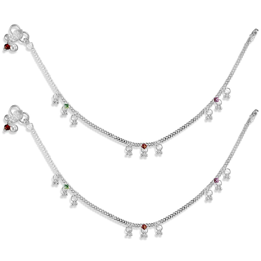 Taraash silver anklets women