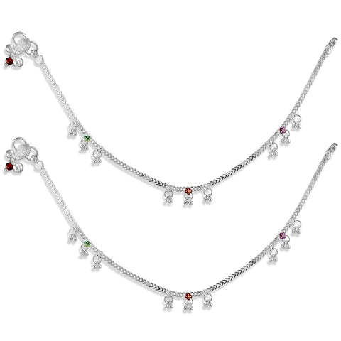 Taraash silver anklets women
