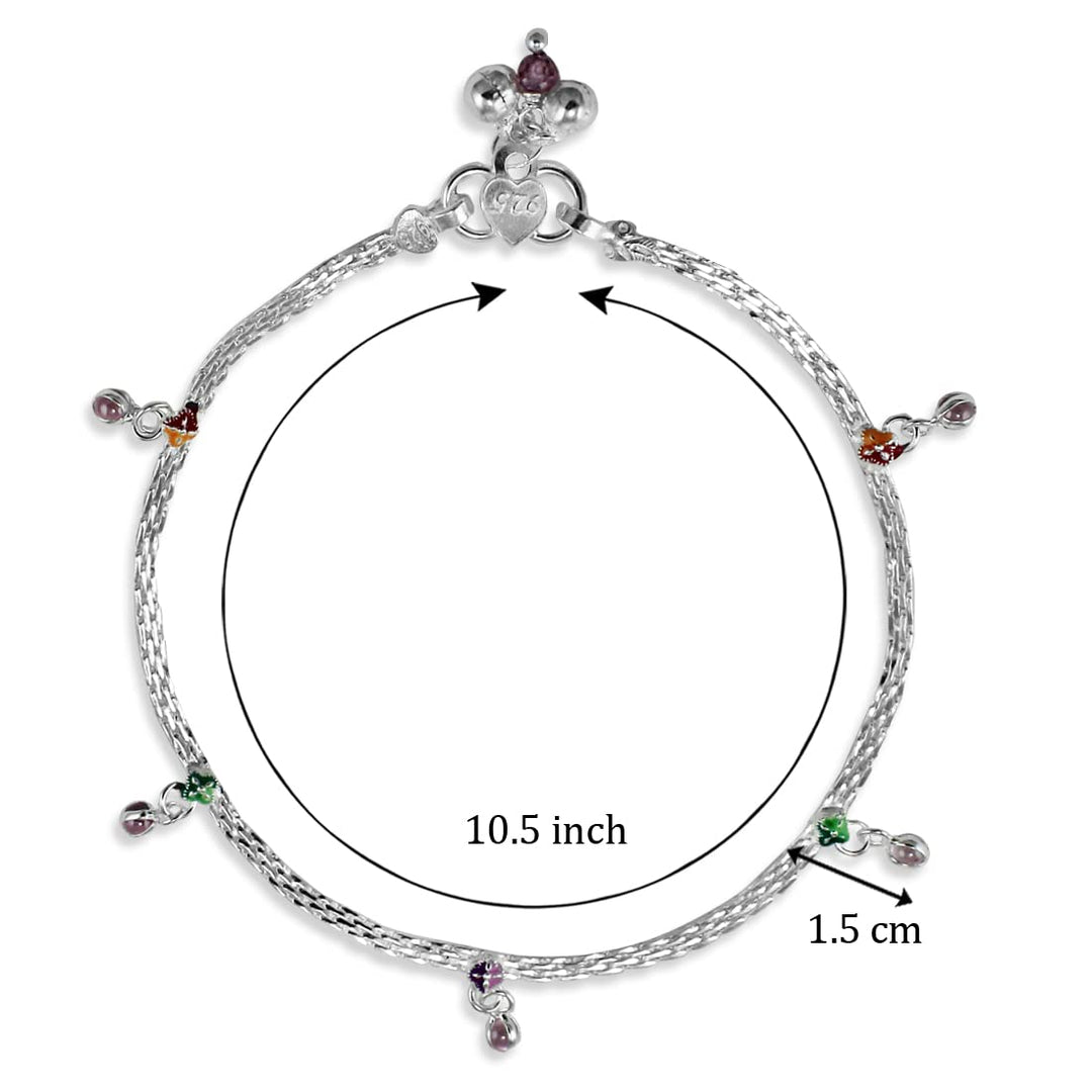 Taraash silver anklets for women pure silver