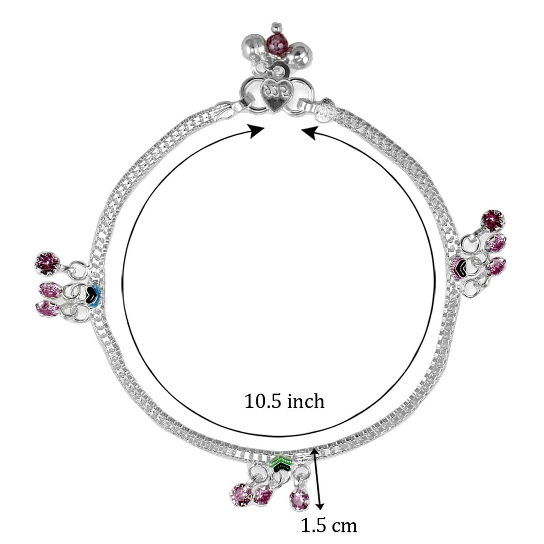 Taraash 925 silver anklets women