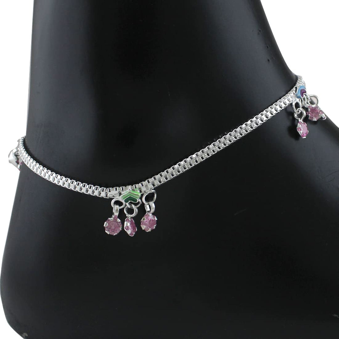 Taraash 92.5 silver anklets for women