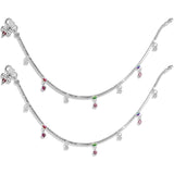 Taraash silver anklets