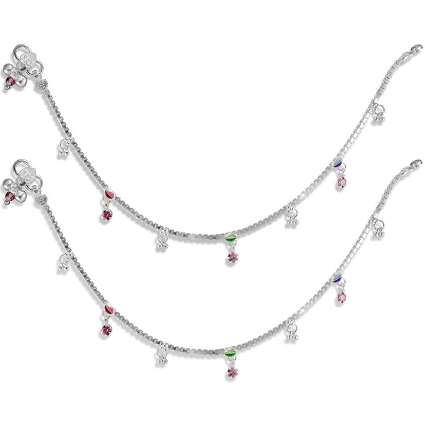 Taraash silver anklets