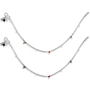 Taraash 925 Sterling Silver Beads Anklets For Women