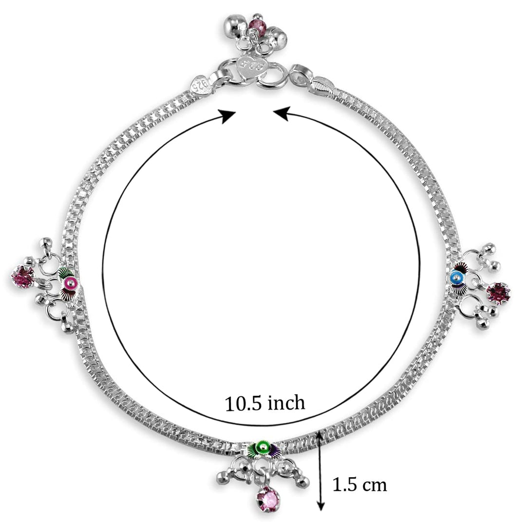 Taraash silver anklet women stylish