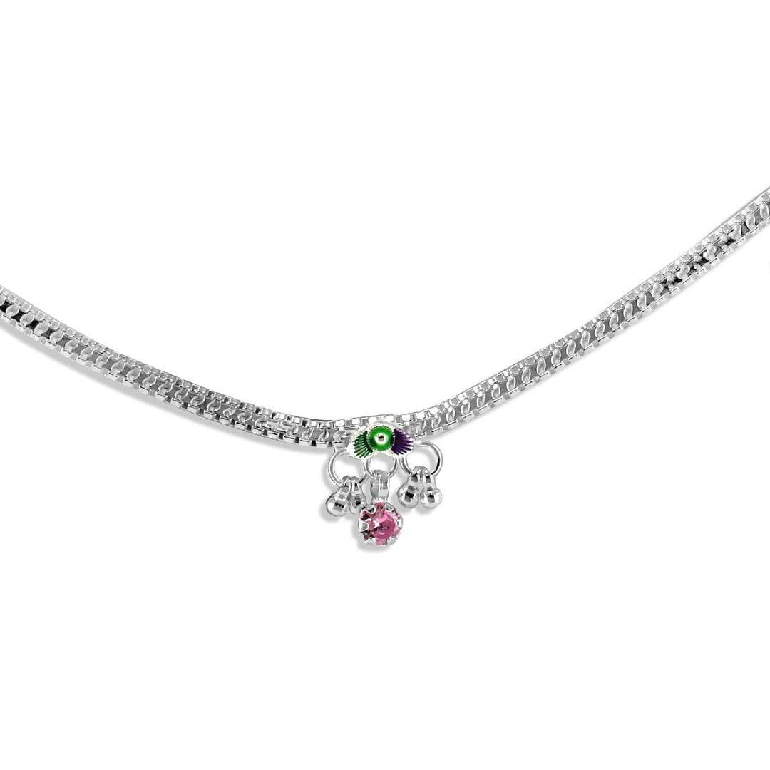 Taraash silver anklets for women