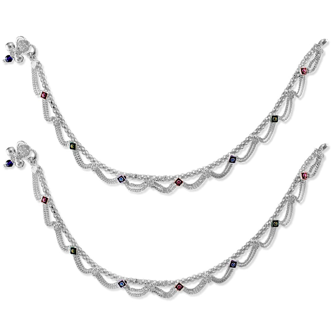 Taraash silver anklets for women pure silver