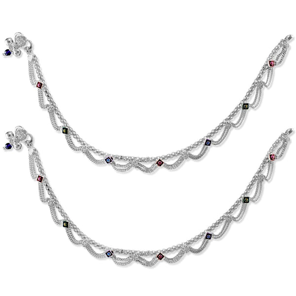 Taraash silver anklets for women pure silver