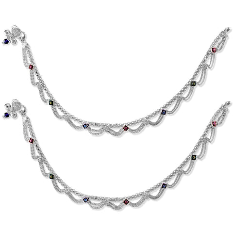 Taraash silver anklets for women pure silver