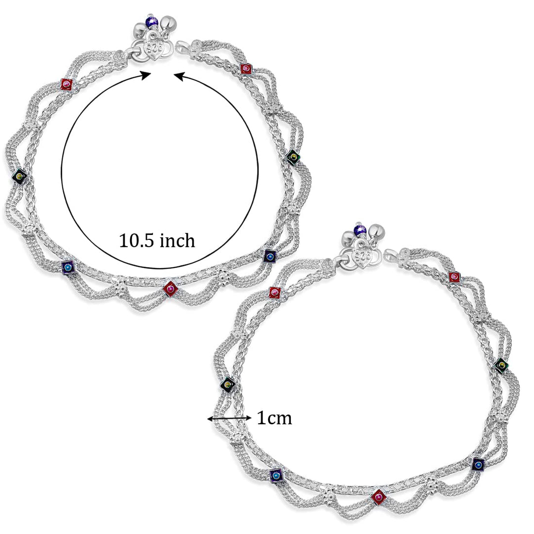 Taraash silver anklet