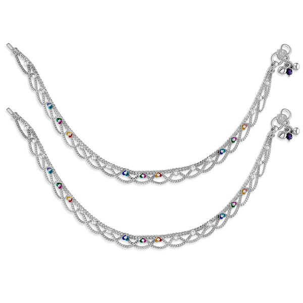 Taraash silver paayal