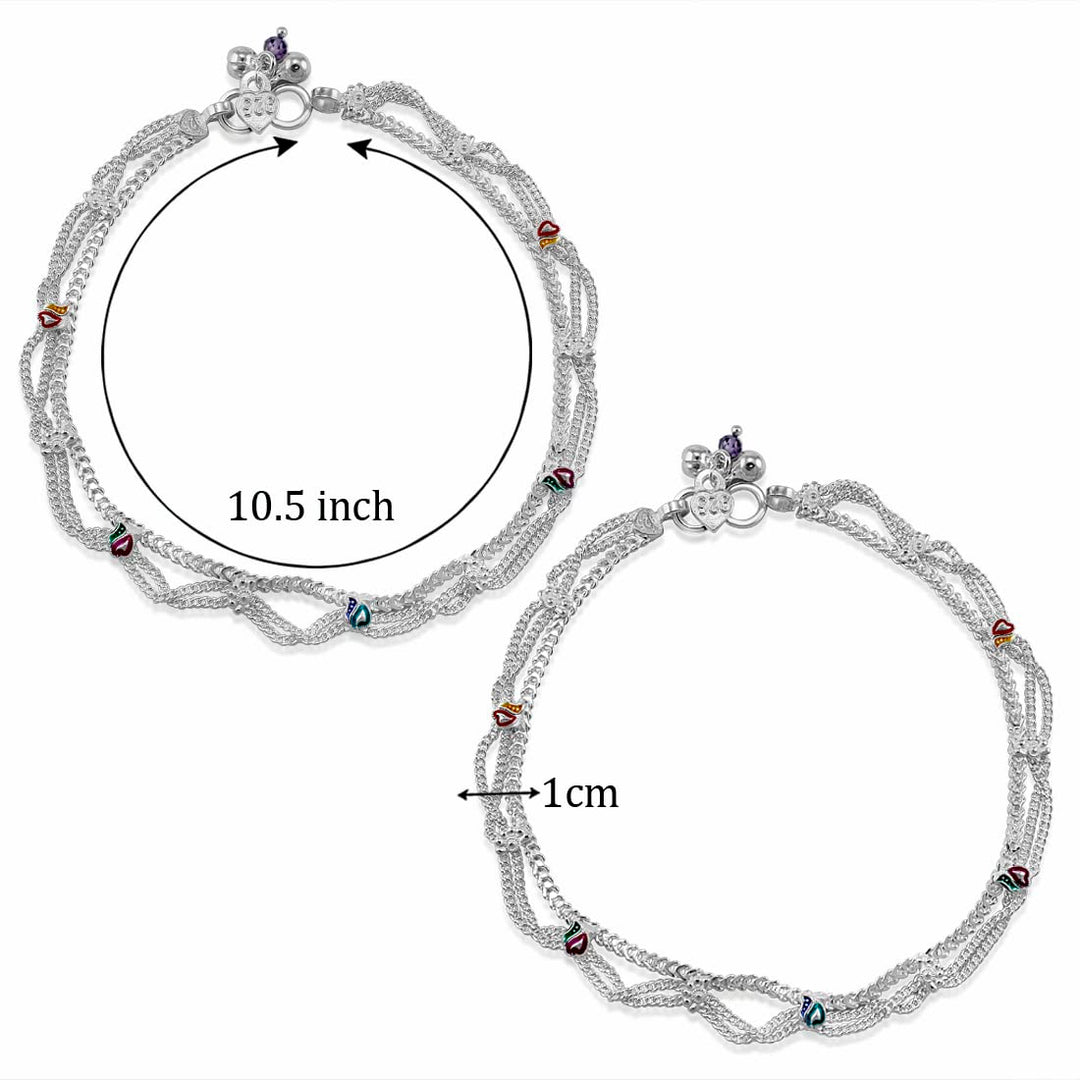 Taraash anklet women silver