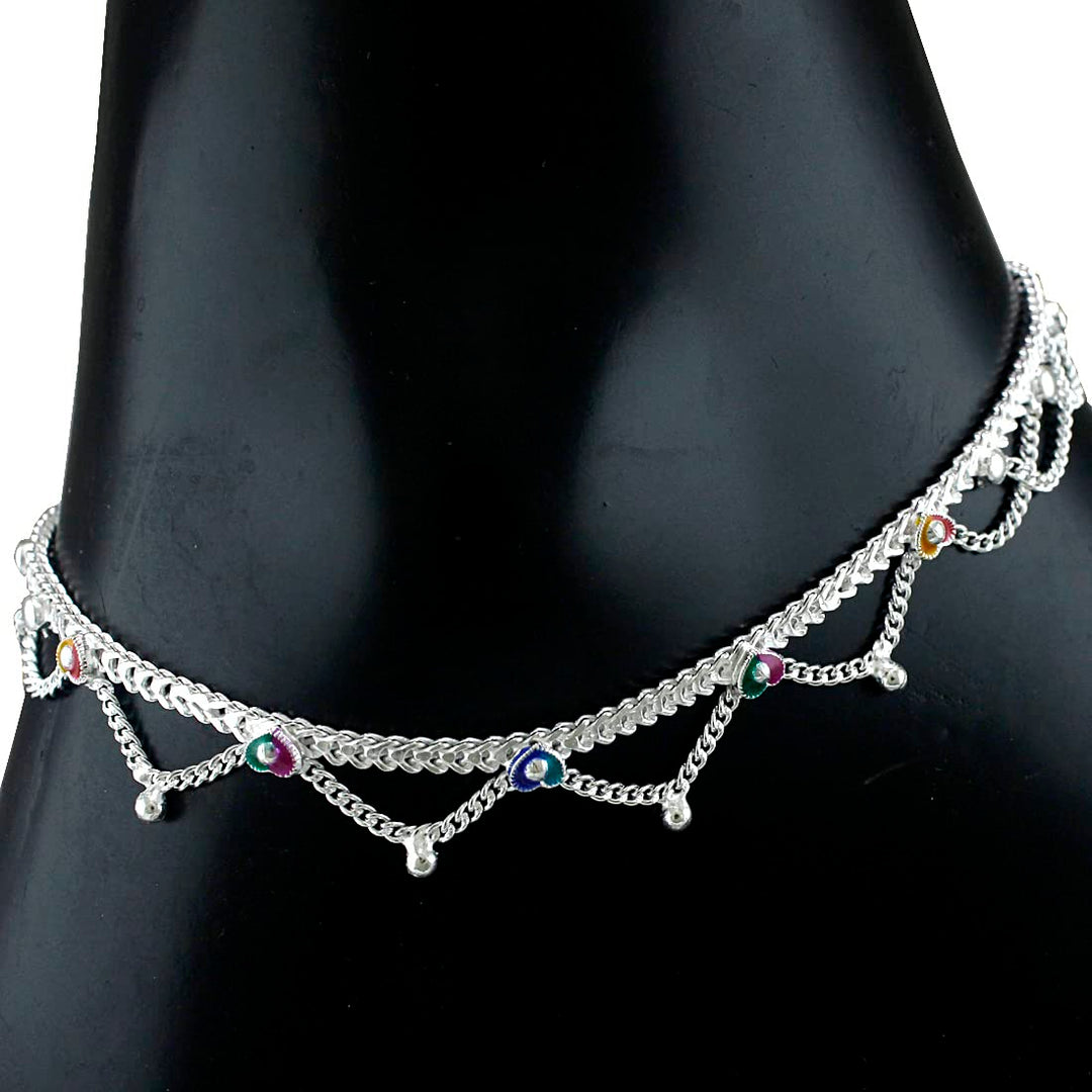 Taraash anklets for women of silver