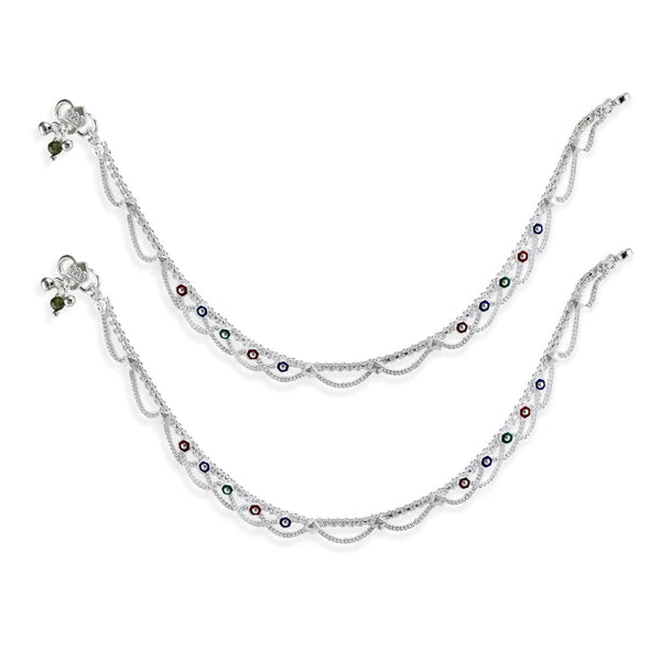 Taraash 92.5 silver anklets for women