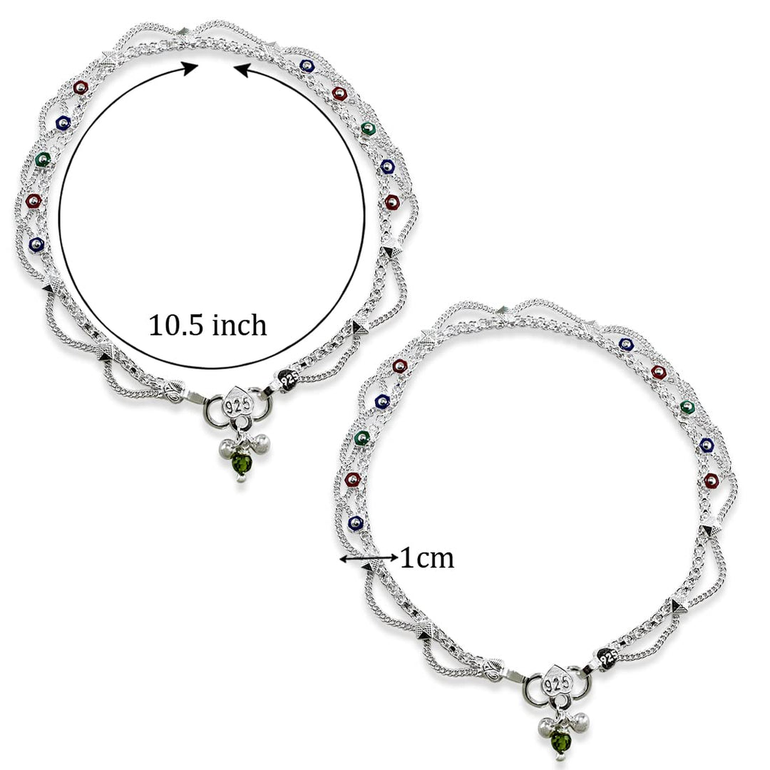 Taraash silver anklet