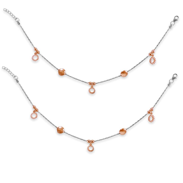 Taraash sterling silver anklets for women 925