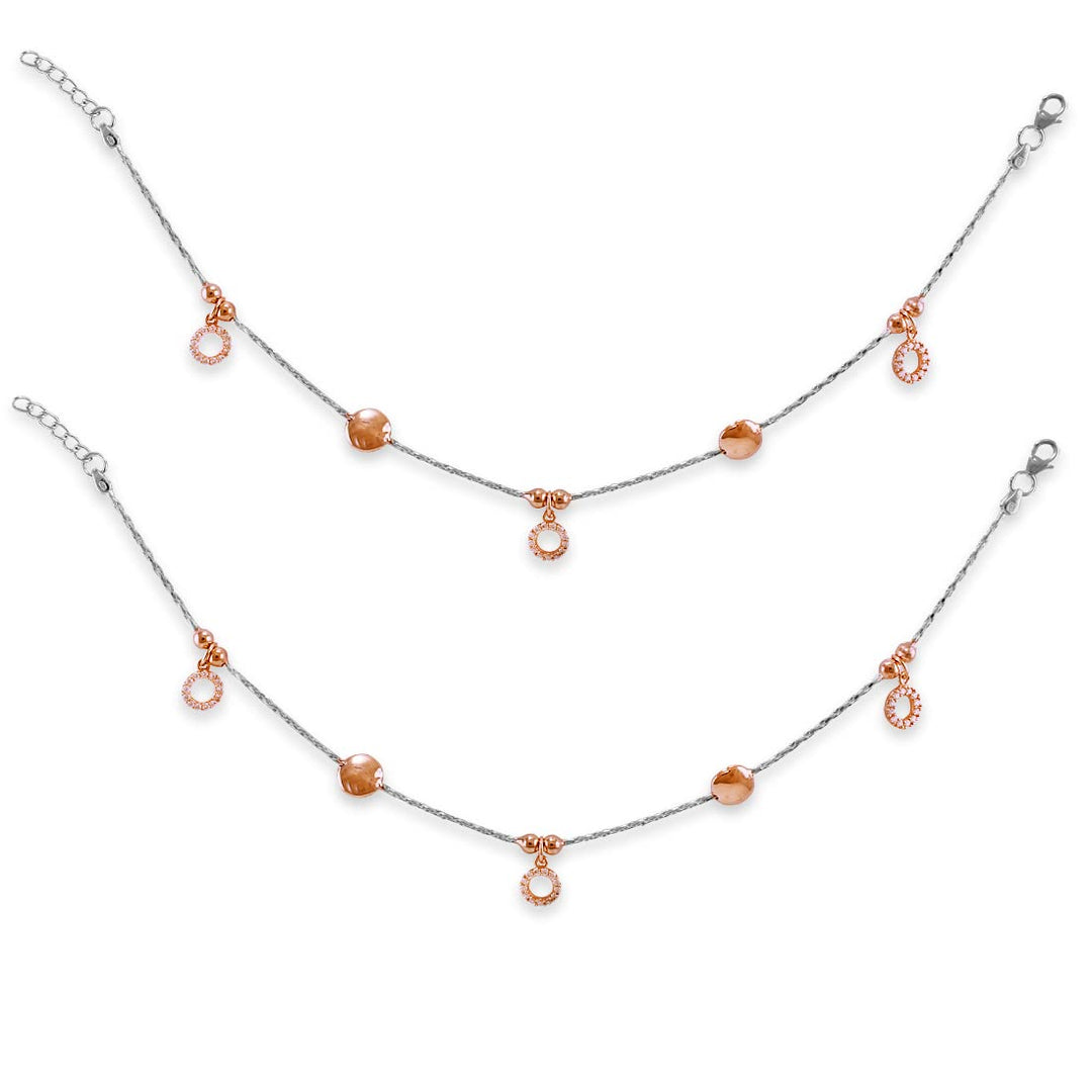 Taraash sterling silver anklets for women 925