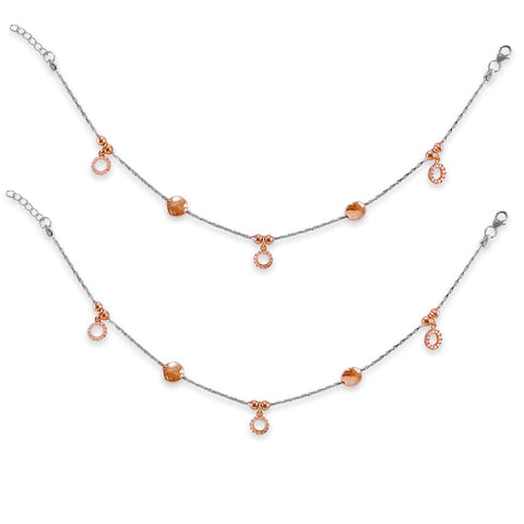 Taraash sterling silver anklets for women 925