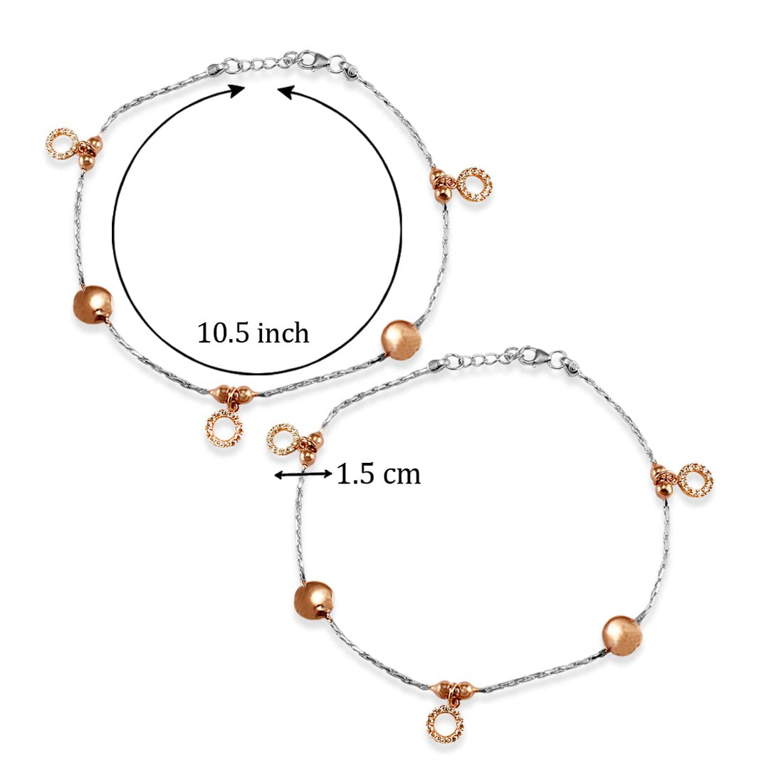 Taraash anklet for women silver