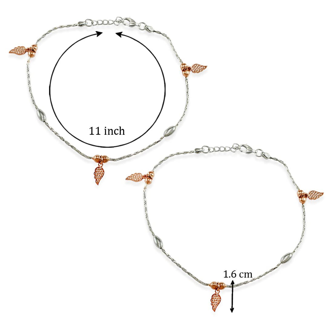 Taraash anklet women stylish silver