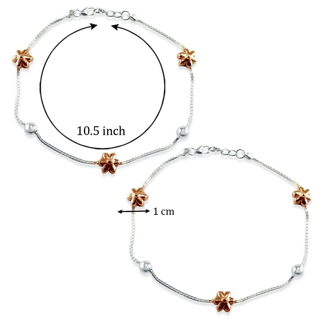 Taraash anklets for women of silver