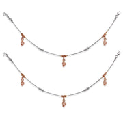 Taraash pure silver anklets for women