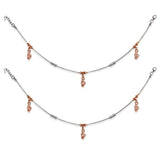 Taraash pure silver anklets for women