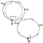 Load image into Gallery viewer, Taraash anklets for women of silver
