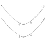 Taraash silver anklets for women pure silver