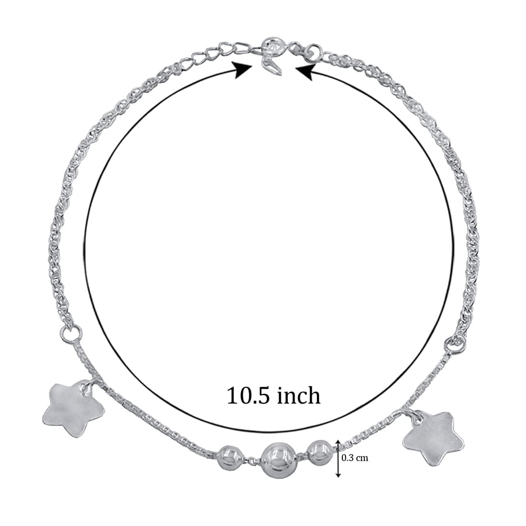 Taraash anklet for women silver