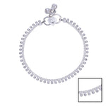 Load image into Gallery viewer, 925 Sterling Silver Curb Chain with Ball &amp; Ghungroo  Anklet for Kids

