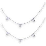 Load image into Gallery viewer, 925 Sterling Silver Box Chain With Heart Ball Charm Anklet for Kids
