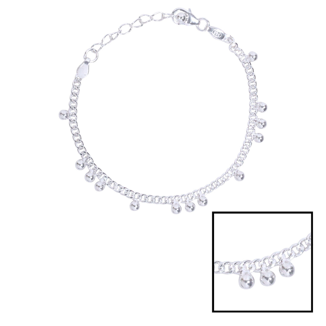 925 Sterling Silver Chain 6.5 inches Anklets For Girls