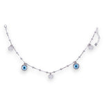 Load image into Gallery viewer, 925 Sterling Silver Evil Eye &amp; Charms Single Anklet For Women
