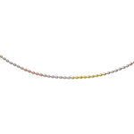 Load image into Gallery viewer, 925 Sterling Silver Single Tri-Tone Ball Chain Anklet for Women

