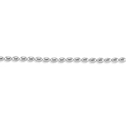 925 Sterling Silver Oval Shape Ball Chain Single Anklet for Women