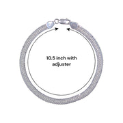 925 Sterling Silver Highway Chains Design Single Anklet For Women