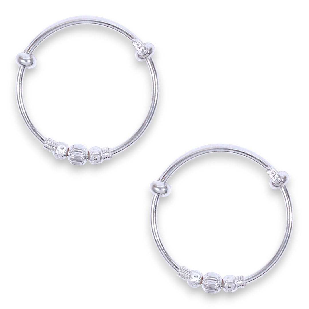 925 Sterling Silver Multi Beaded Bangles for Kids